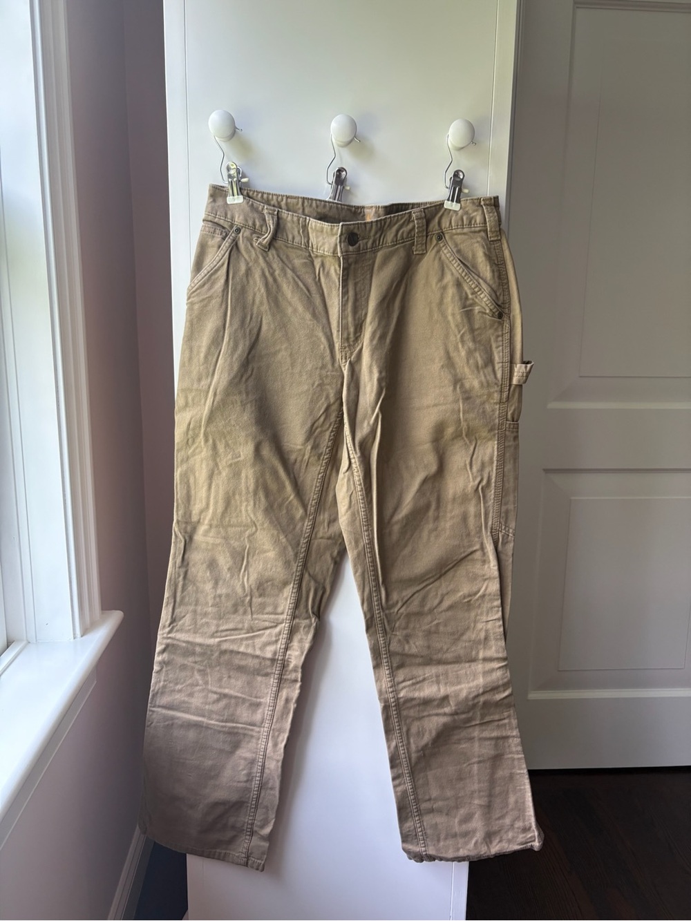 Carhartt Men's Cargo Work Pants in Khaki/Tan